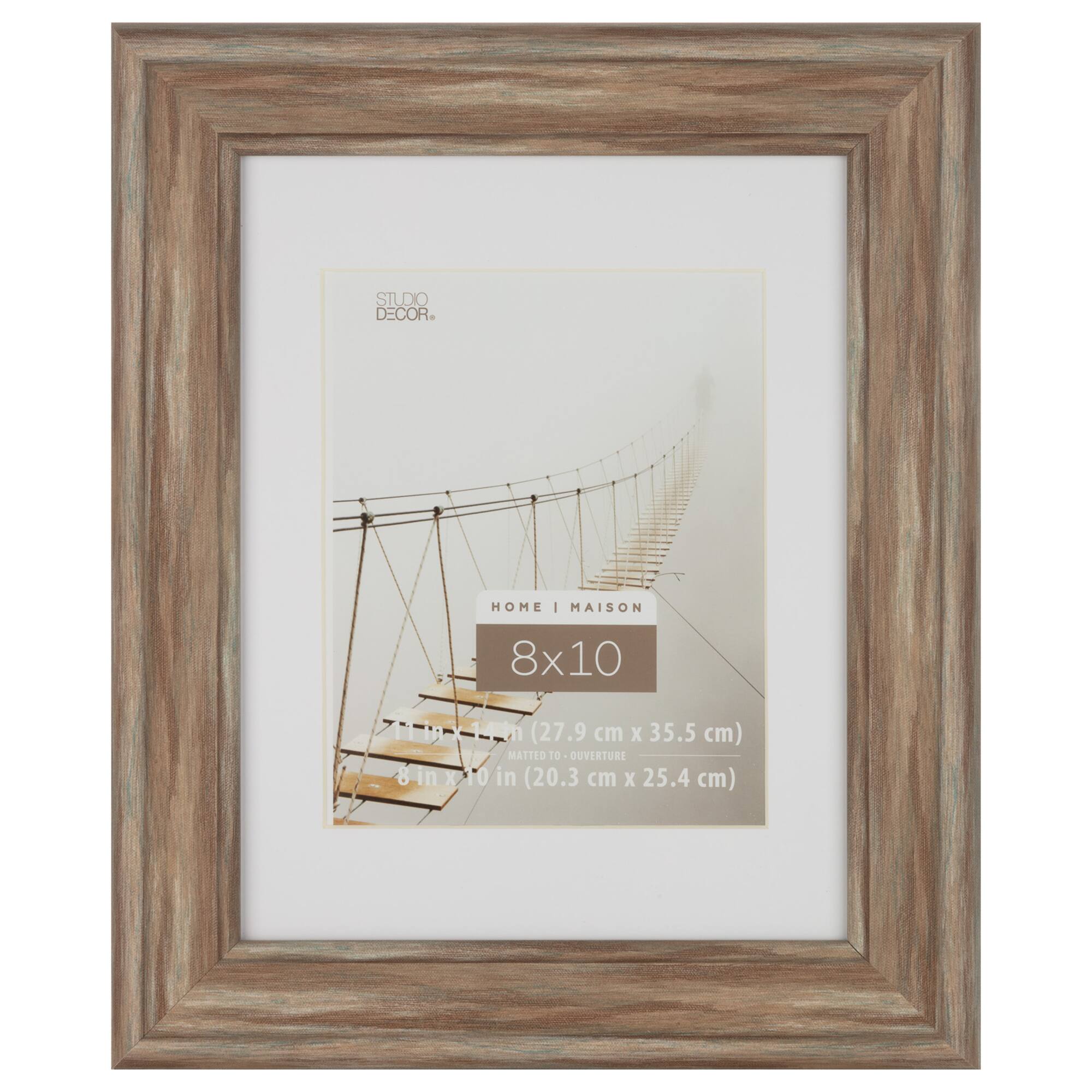 Home 8" x 10" Rustic Brown Frame with Mat by Studio Décor®